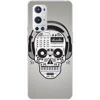 OnePlus Bedrukt siliconen hoesje compatibel met OnePlus 9 Pro 5G Skull music