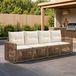 Maison Exclusive - Ensemble de jardin 4 places. Beige et crème, en polyrotin