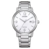 CITIZEN Eco-Drive Solar polshorloge met datum en Arabische cijfers in verschillende varianten, zilver, 30 mm, armband