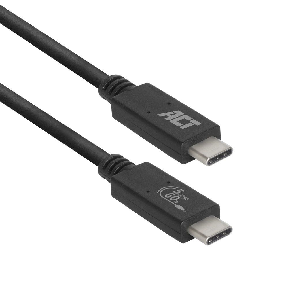 ACT AC7402 USB-C Kabel - 2m - USB 3.2 Gen 1 - Zwart