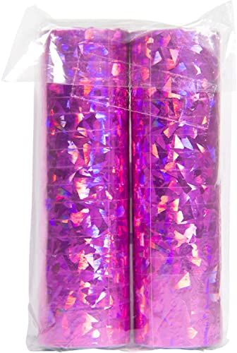 Folat - Magenta Holografische Serpentines 4m - 2 stuks