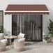 Maison Exclusive - Parasol manuel, 3 x 2,5 mètre, brun, 100% polyester