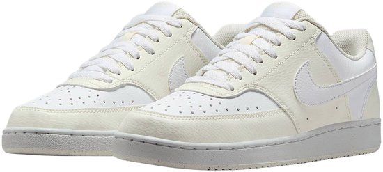 Nike Court Vision Low Sneakers Dames Lichtgeel - Wit