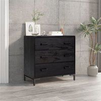 vidaXL Commode, Buffet avec Tiroirs, Armoire de Rangement, Meuble de Salon Salle de Séjour Intérieur, Industriel, Noir Bois de Pin Massif