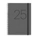 Miquelrius Agenda 2025, jaarplanner 155 x 213 mm, weekoverzicht, gerecyclede kartonnen omslag, 100 g/m² gerecycled papier, elastische sluiting, Spaans, Engels en Portugees, gerecyclede planner, zwart