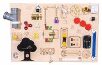 Tableau d'apprentissage sensoriel, naturel, 75x50 cm