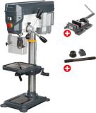 Optidrill Perceuse d'établi percer jusqu'à ø 20 mm cône morse MK2 550W 230V 12 vitesses + étau + jeu de brides de serrage