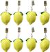 Decoris poids de nappe/pendentifs - 8x - citron - résine artificielle - jaune