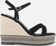 Tamaris Sandalen met sleehak zwart Leer - Dames - Maat 39