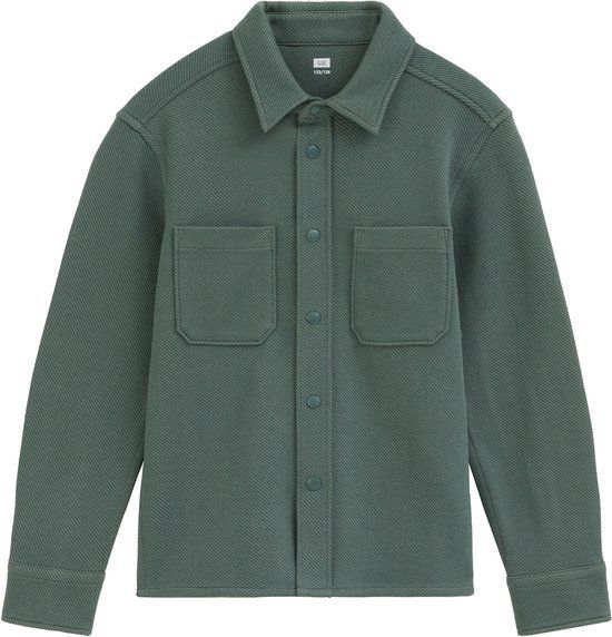 WE Fashion Jongens Sweat overshirt Groen Katoen Regular Fit Maat 158/164