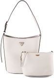 GUESS schoudertas Meridian II Bucket Bag Ivory crème