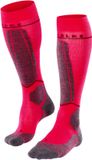 FALKE SK4 met compressie wol functioneel materiaal compressie skisokken dames rood - maat 37-38