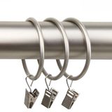 Rod Desyne 5,1 cm gordijnringen met clip, gesatineerd nikkel