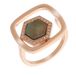 Orphelia ZR-7372/60 - Ring Zeshoek - Zilver 925 Rosékleurig - Parelmoer / Zirkonia - Maat 60