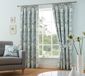 Dreams & Drapes Ontwerp - Eve - Paar Potlood Plooi Gordijnen met stropdas - Ruggen in Duck Egg, 66" Breedte x 54" Drop (168 x 137cm)