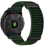 By Qubix Qubix Nylon Sport Loop bandje voor Garmin Fenix 8 / 8 Pro - 26mm Quickfit - Donkergroen