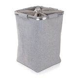 möve Tweed wasmand, tweed-look met afdekking, lichtgrijs