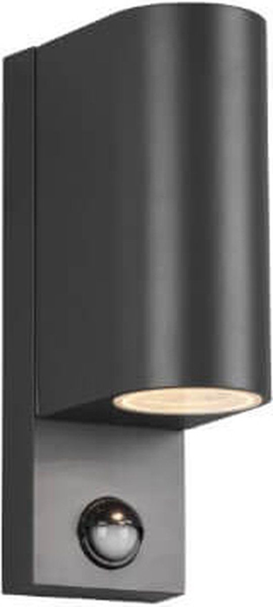 Trio Roya Wandlamp - 2x GU10 - IP44 - Bewegingssensor - Antraciet