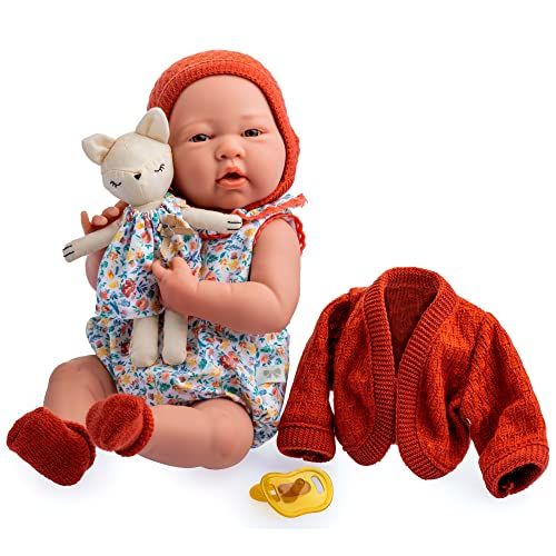 JCtoys - Natuurcollectie | Originele La Newborn | Anatomisch correcte Real Girl Baby Doll Gift Set | 15" All-Vinyl | Gemaakt in Spanje | Ontworpen door Berenguer | Leeftijd 2+