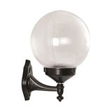 WELL HOME MOBILIARIO & DECORACIÓN Wandlamp, hoek, wit, voor buiten, ABS, zwart, 30 x 25 x 35, sokkel en 27 max 60 W