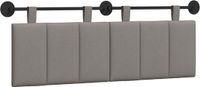 vidaXL Hangend hoofdbord Taupe Fluweel