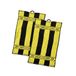 Borussia Dortmund Unisex Bvb-kwaliteitshanddoeken (2 stuks) gastenhanddoek met blokstrepen, zwart/geel, 50 x 30 1 cm EU