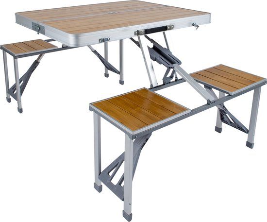 Bo-Camp Picknicktafel - Bamboe - Inklapbaar