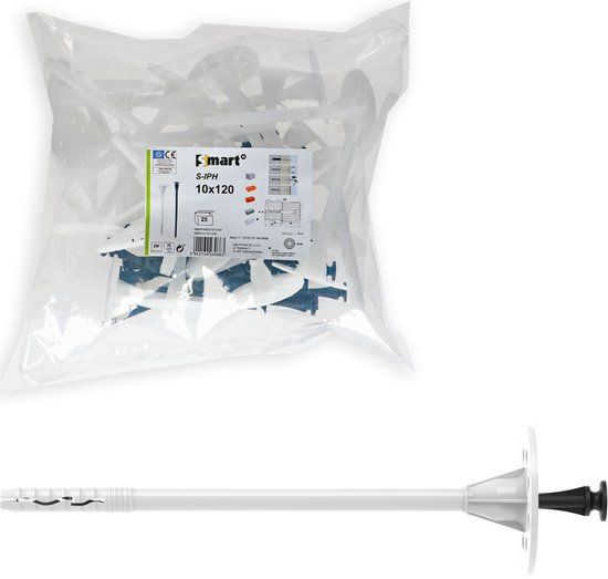 pgb-Europe SMART | ISO SMART S-IPH kunststof isolatieplug met nagel 10x200 | 25 st