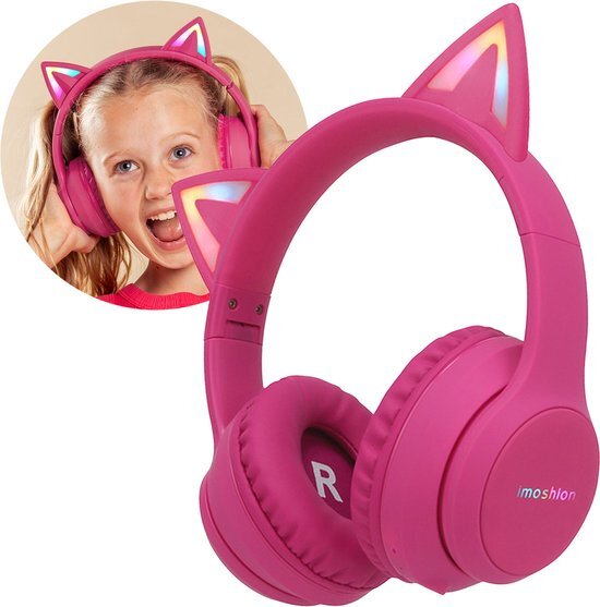 iMoshion Kinderkoptelefoon met verlichte kattenoortjes