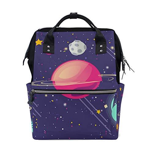 MONTOJ Space Planets Canvas Rugzak Reiscampus Rugzak