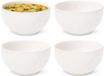 Secret de Gourmet Memphis Soupebollen - 4x - D14 cm - 600 ml - wit - keramiek - schaaltjes - kommetjes - stapelbaar