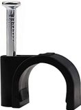Tack Spijkerclips 5mm - Rond - Zwart - 100st per doosje