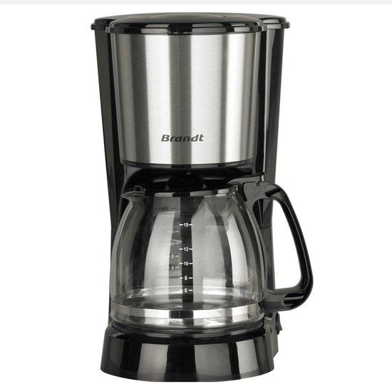 Brandt CAF815X Koffiezetapparaat - 15 kopjes - 800W - Zwart/Roestvrijstaal