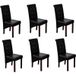 Maison Chaises de salle à manger Set de 6 Cuir synthétique noir