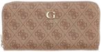 GUESS Coleen Logo Zip Around Wallet Latte Logo Lichtbruin