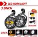 StarTech LED-werklampen voor motorfietsen - Offroad-extraverlichting - 7 LED-stroboscopen - 8,9 cm - Gecombineerd lichtpatroon - 6500 K - IP68