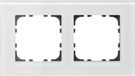 MDT KNX, cadre d'encastrement, double, verre, blanc, 1 pièce.