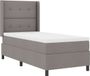 vidaXL LED Boxspring Bed met Kussen Taupe 80 x 200 cm Stof