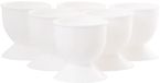 Merkloos / Sans marque Eierdopjes kunststof set a 6 stuks wit