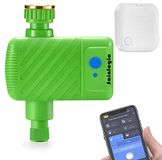 Sainlogic Bewateringscomputer WiFi met 2.4GHz Wifi-Hub, Irrigatiecomputer, Bestuurbaar via Smart-APP, IP66 Waterdicht, voor Automatische Irrigatie van Tuinen en Gazons in de Open Lucht (Licht Groen)