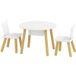 Ensemble table ronde et 2 chaises enfant 3 pièces, dossier ours, activités, repas, 3-6 ans