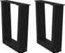 Pieds de table basse 2 pièces forme V 30x(30-31,3) cm acier noir