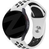 Bandz Bracelet sport 'Deluxe' Pebble Round 2 - 20mm (blanc/noir)