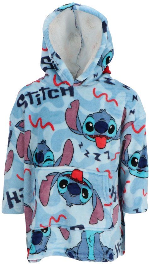 Spider-Man Lilo & Stitch hoodie deken Blauw Fleece/Polyester