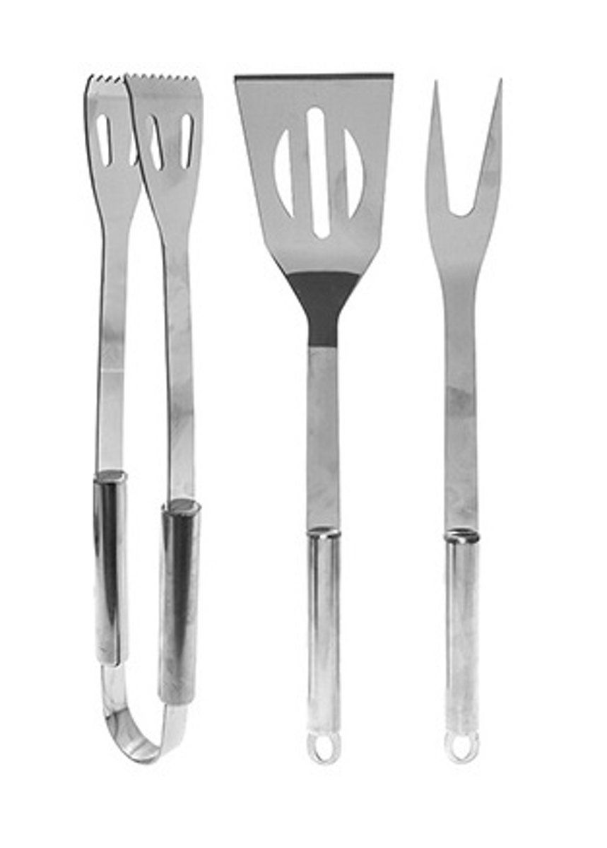 B&co Barbecueset Alfresco Rvs 34 Cm Zilver 4-delig