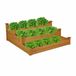 Relaxdays moestuinbak, 3 niveaus, dennenhout, zonder bodem, HxBxD: 46 x 122 x 122 cm, kruidenbak
