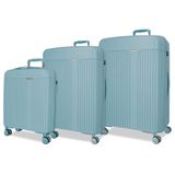 Movom Kofferset, blauw, 55/68/78 cm, stijf, TSA-sluiting, polypropyleen, handbagage