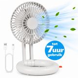Silvergear Tafelventilator Draadloos - Aircooler - Stille Ventilator - Mini Airco - USB Fan - Wit