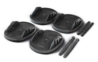 Maypole Caravan Jack Pad Pack van 4 Zwart Universele Fit Voor Caravan Benen en Hoek Steadies, Plastic Pin
