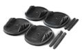 Maypole Caravan Jack Pad Pack van 4 Zwart Universele Fit Voor Caravan Benen en Hoek Steadies, Plastic Pin